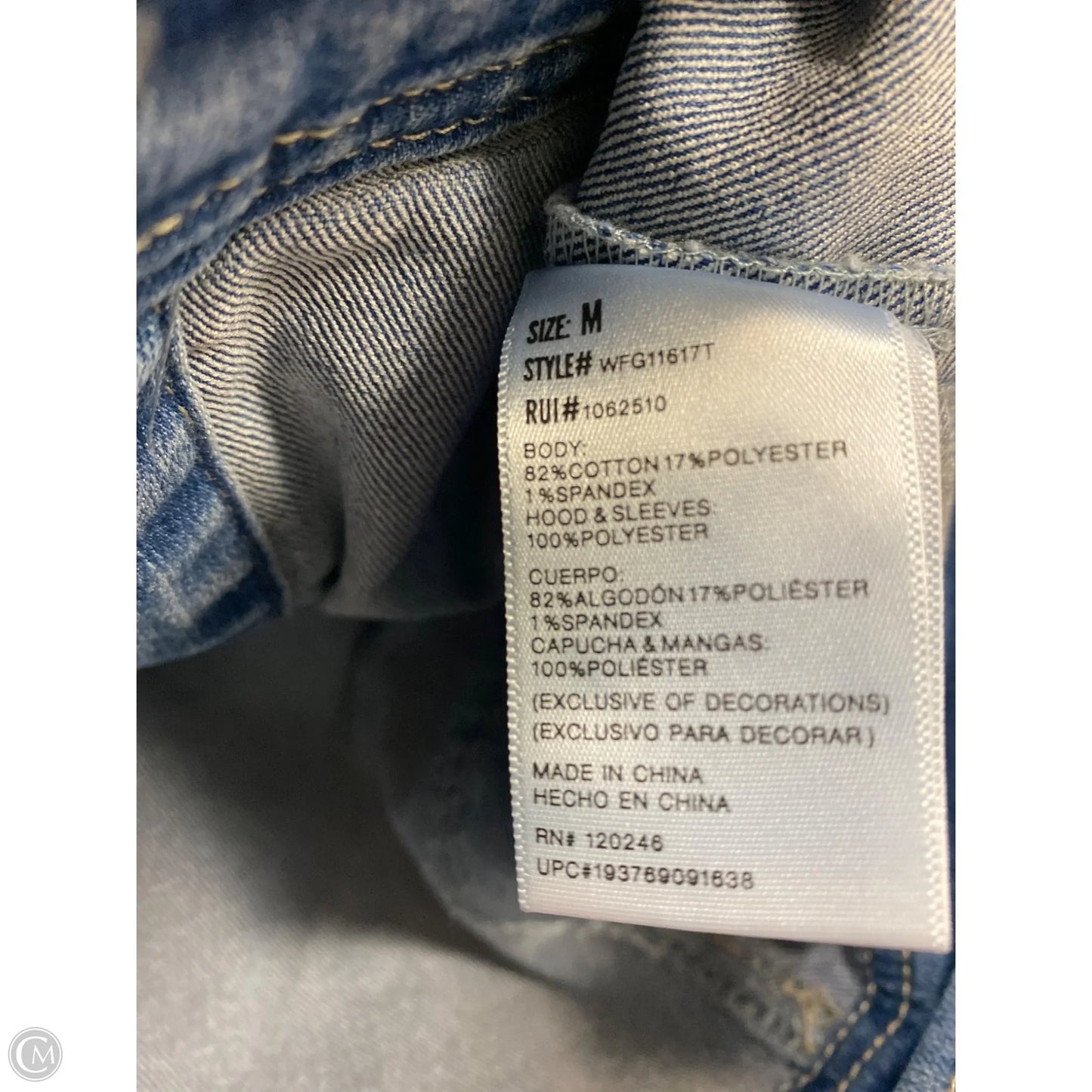 Jacket Denim By Wallflower In Blue Denim, Size: M