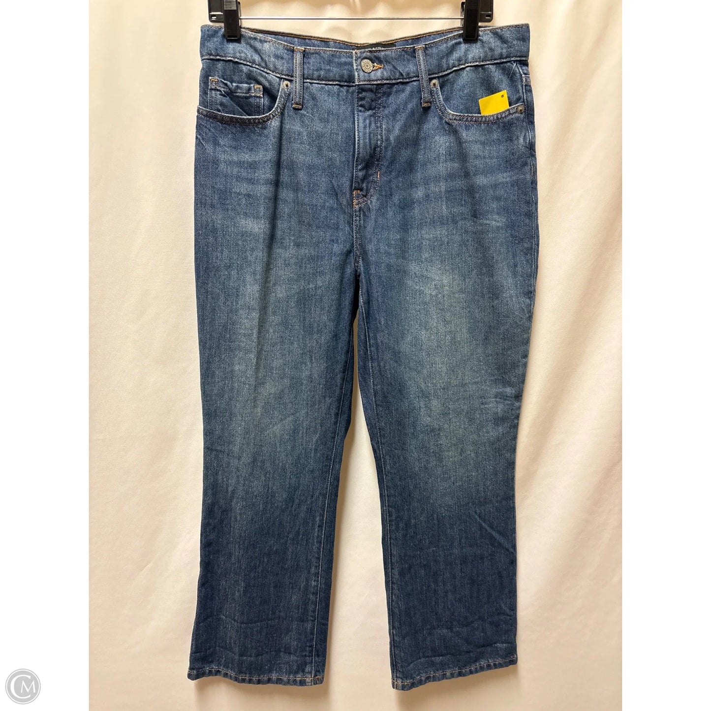 Jeans Straight By Banana Republic In Blue Denim, Size: 8