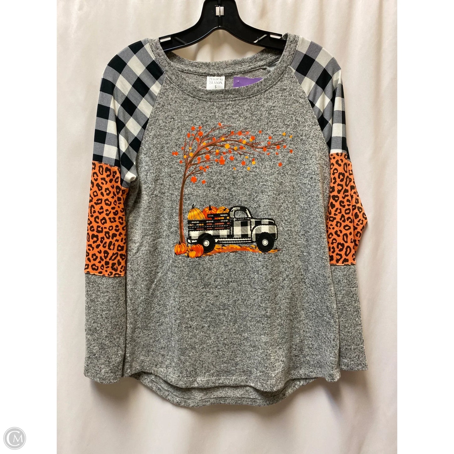 Top Long Sleeve By Clothes Mentor In Grey, Size: S