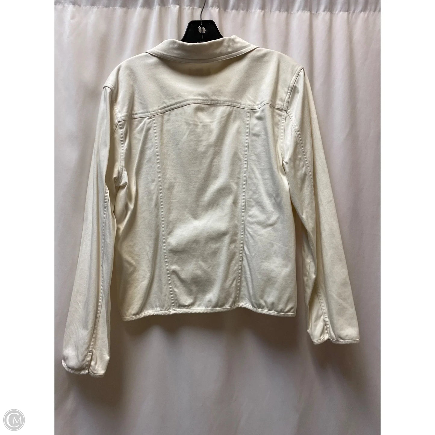 Jacket Denim By Christopher And Banks In White Denim, Size: M