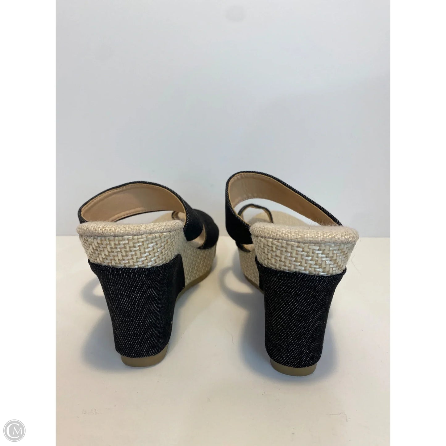 Sandals Heels Block By Clothes Mentor In Black, Size: 11.5