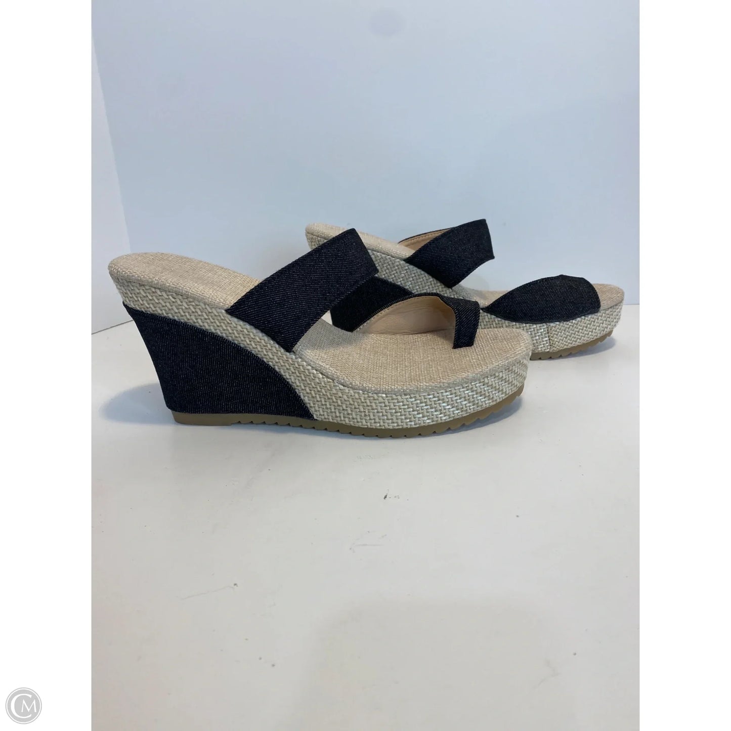 Sandals Heels Block By Clothes Mentor In Black, Size: 11.5