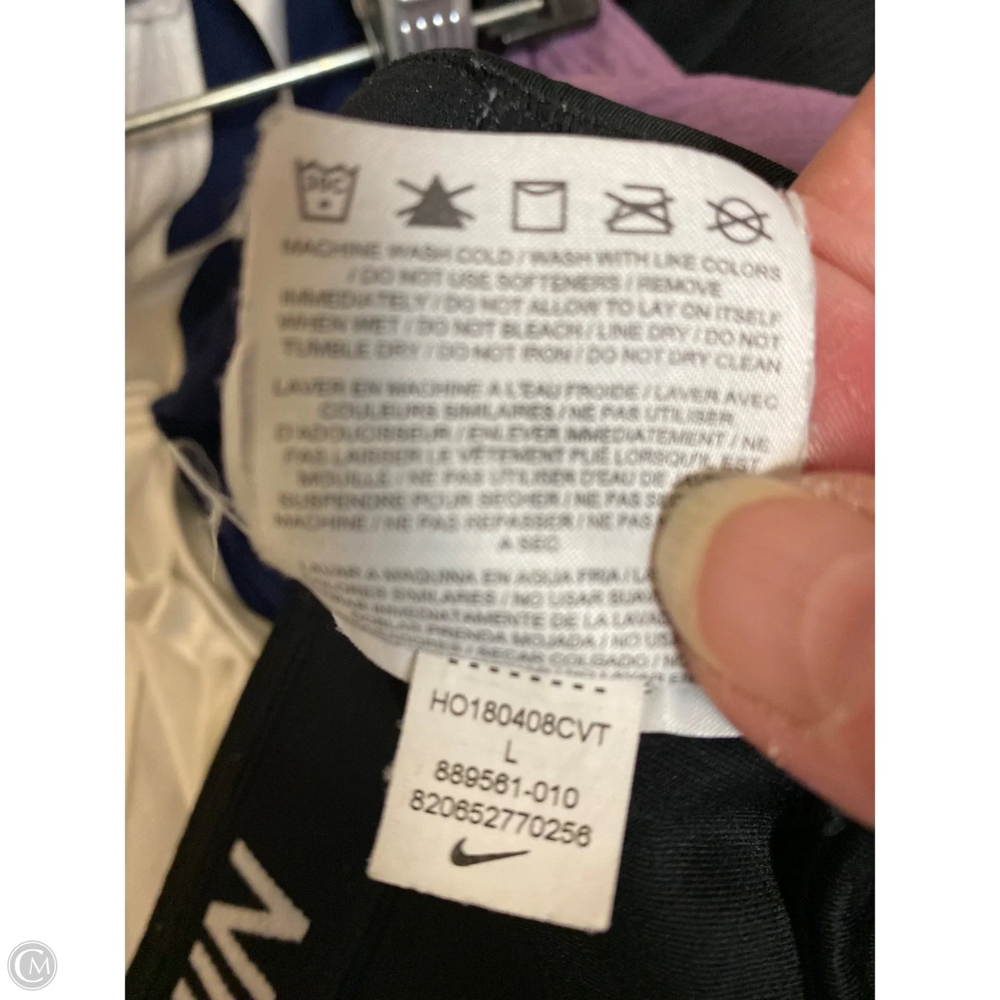 Athletic Leggings By Nike In Black, Size: L