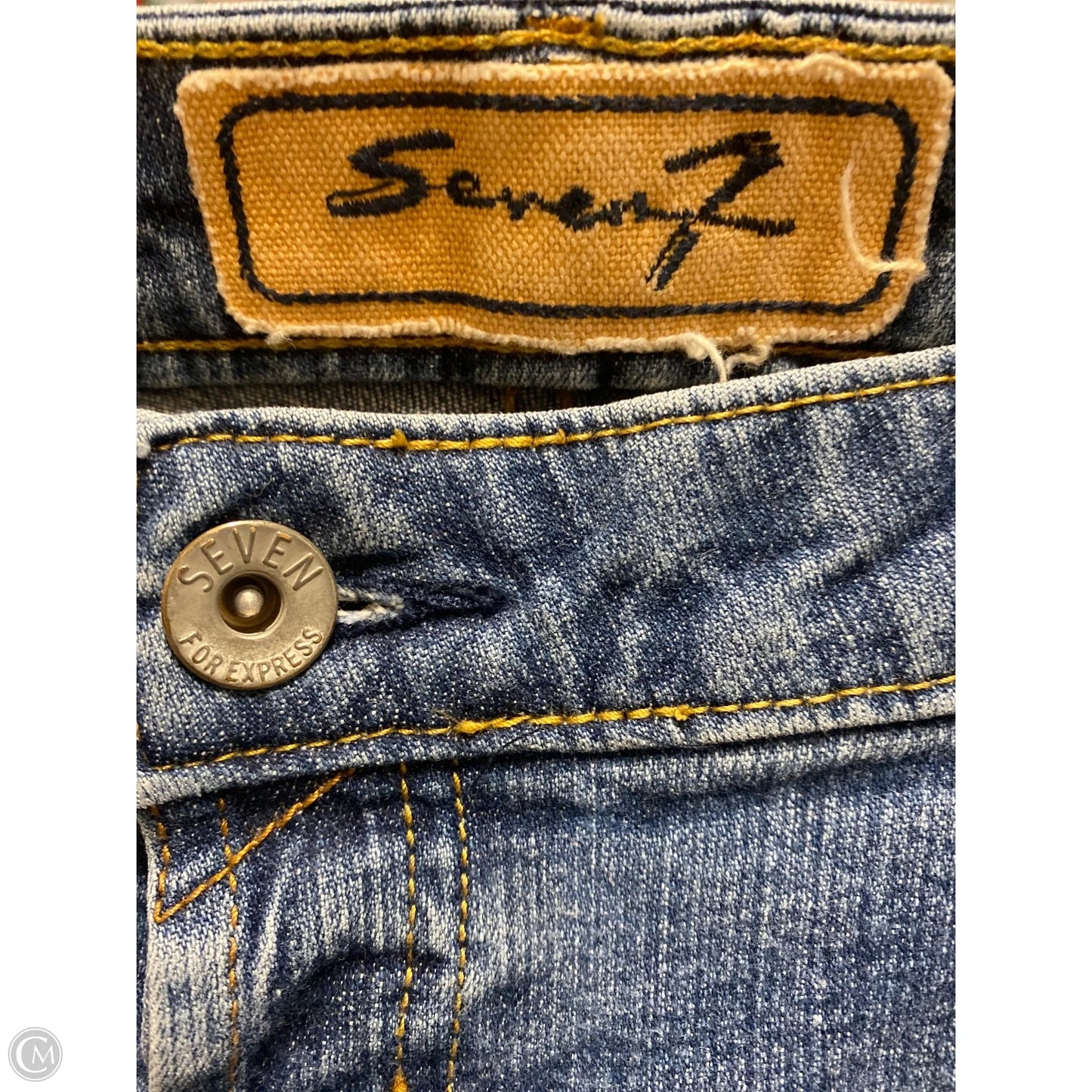 Jeans Skinny By Seven 7 In Blue Denim, Size: 6