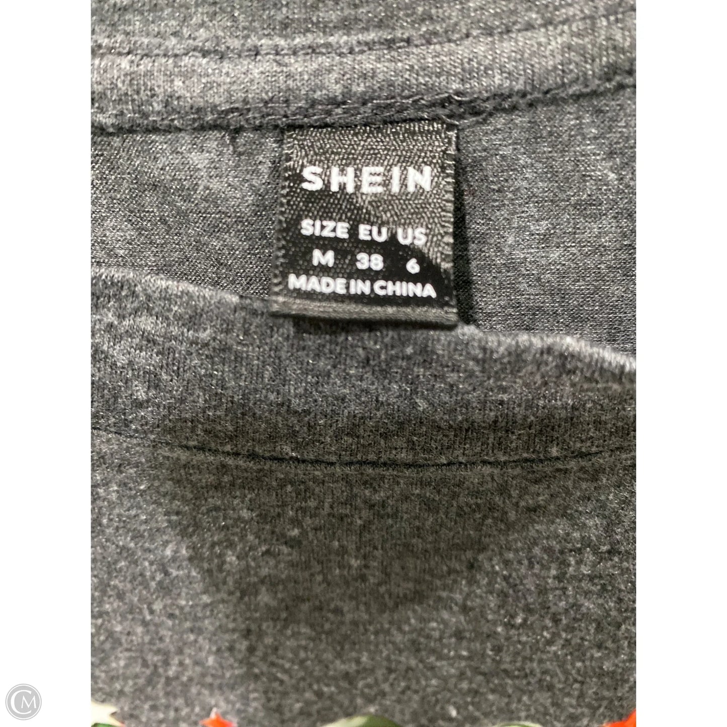 Top Short Sleeve By Shein In Grey, Size: M