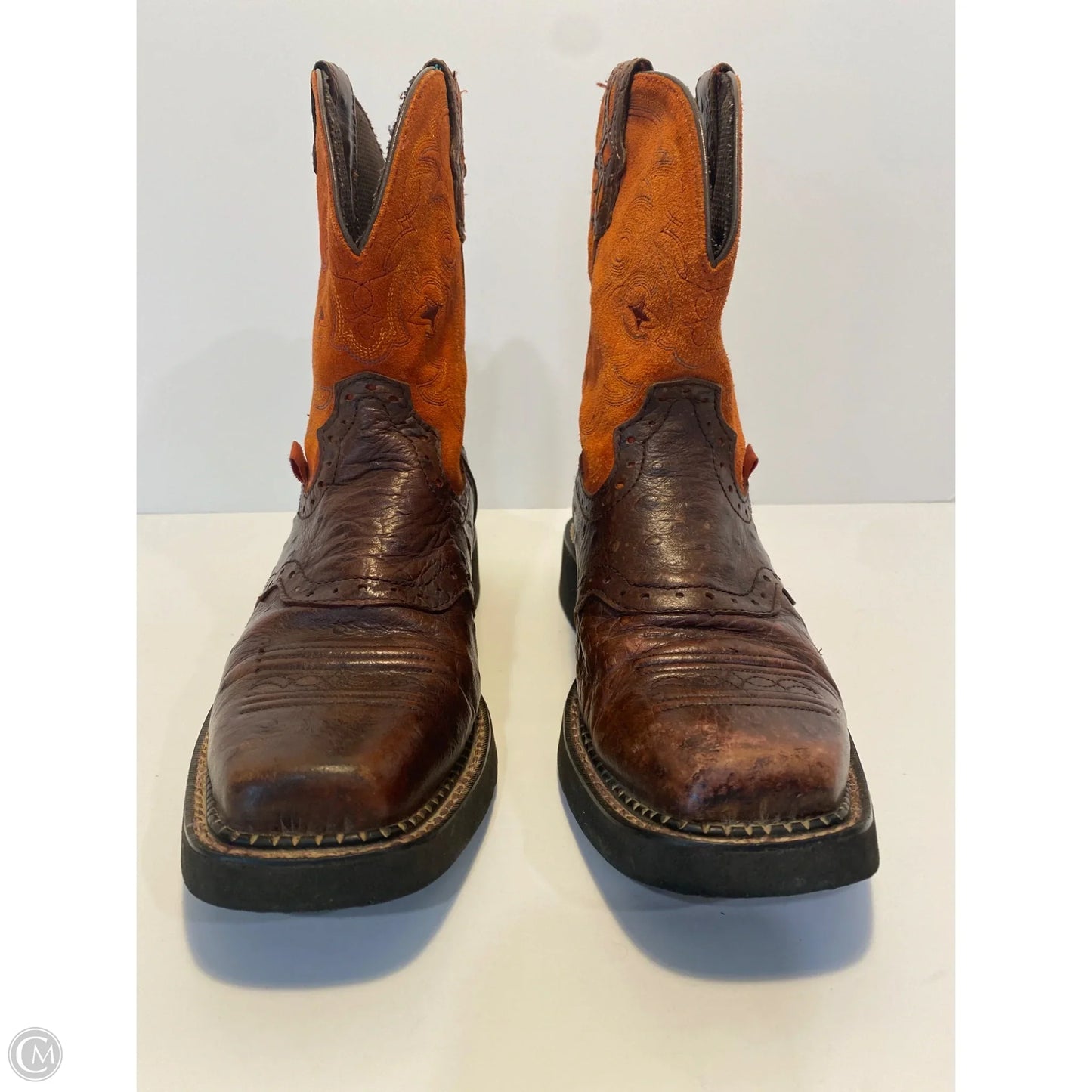 Boots Western By Justin In Orange, Size: 8.5