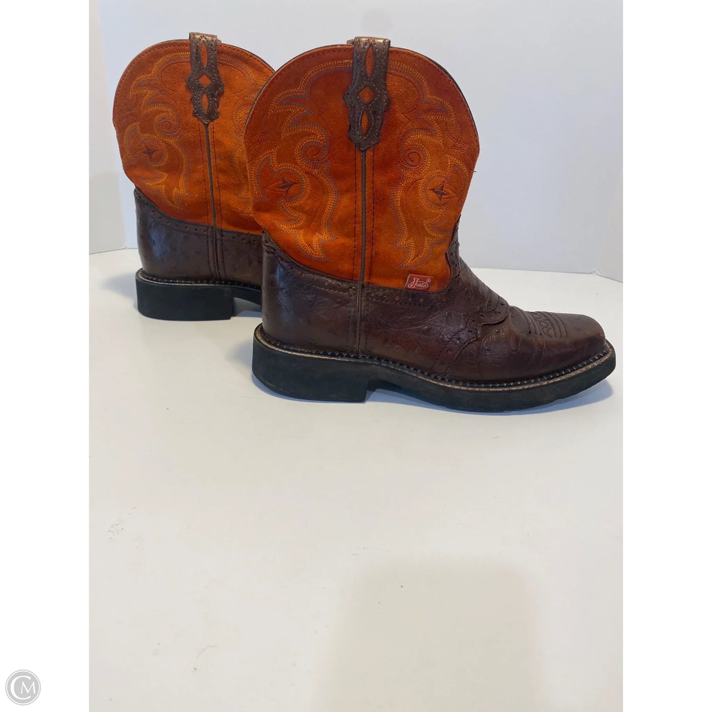Boots Western By Justin In Orange, Size: 8.5