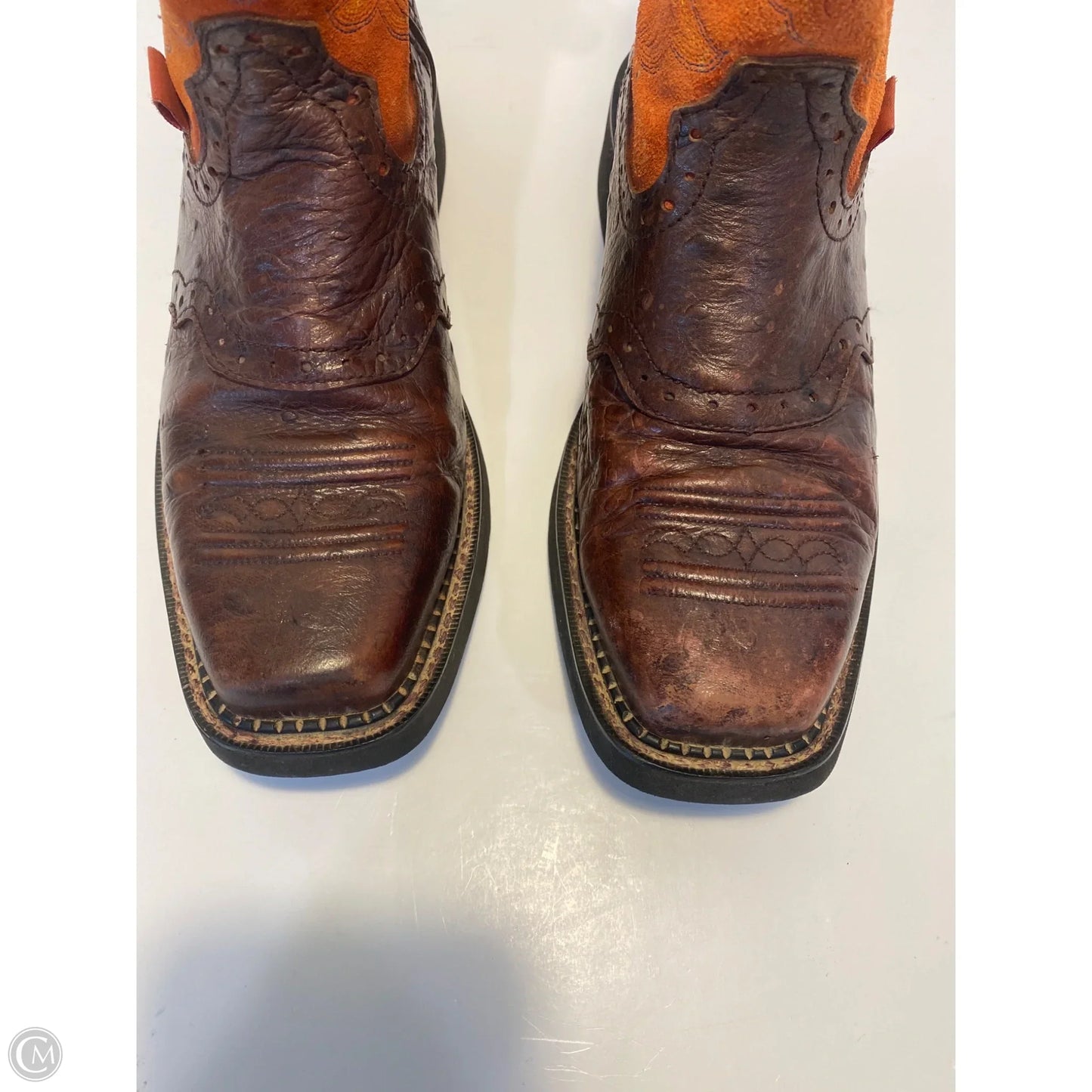 Boots Western By Justin In Orange, Size: 8.5