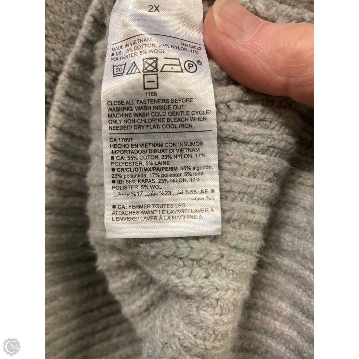 Sweater By Old Navy In Green, Size: 2x