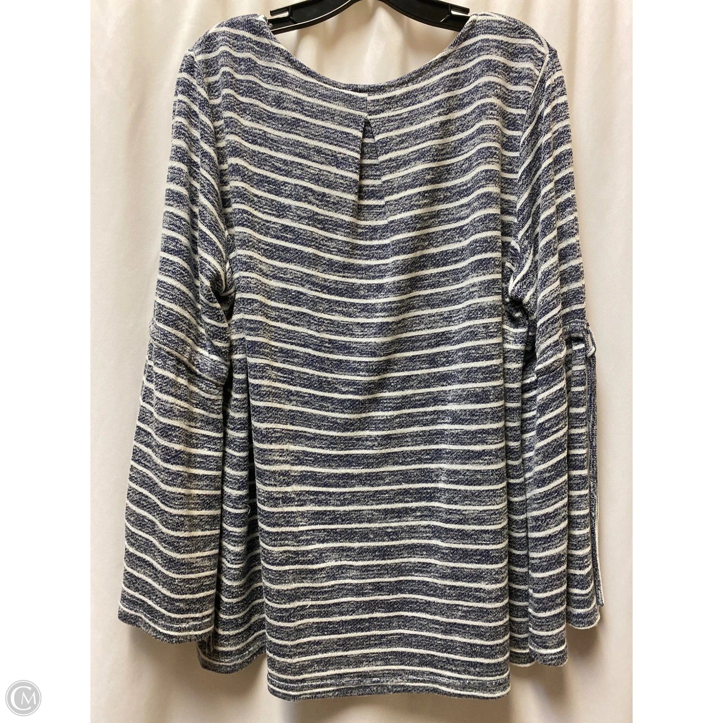 Top Long Sleeve By Suzanne Betro In Blue, Size: 2x