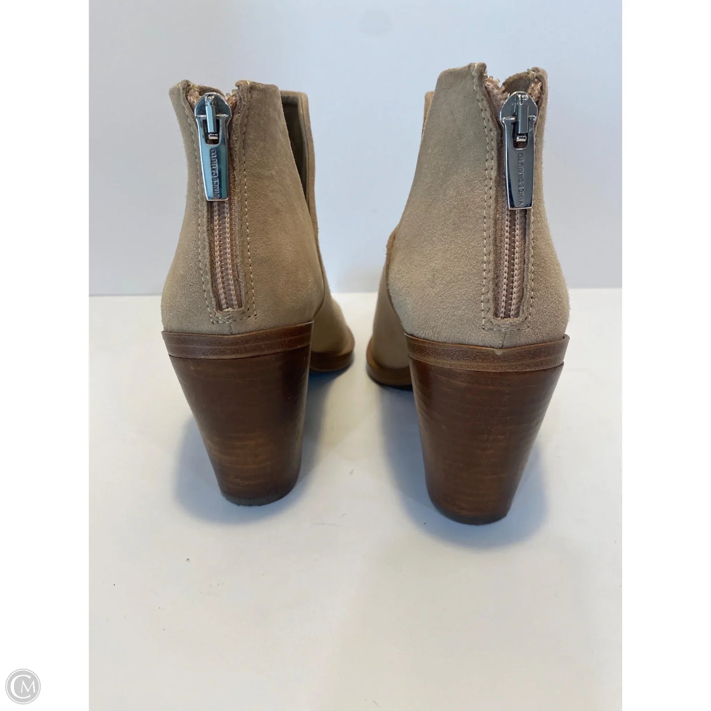 Boots Ankle Heels By Vince Camuto In Tan, Size: 8