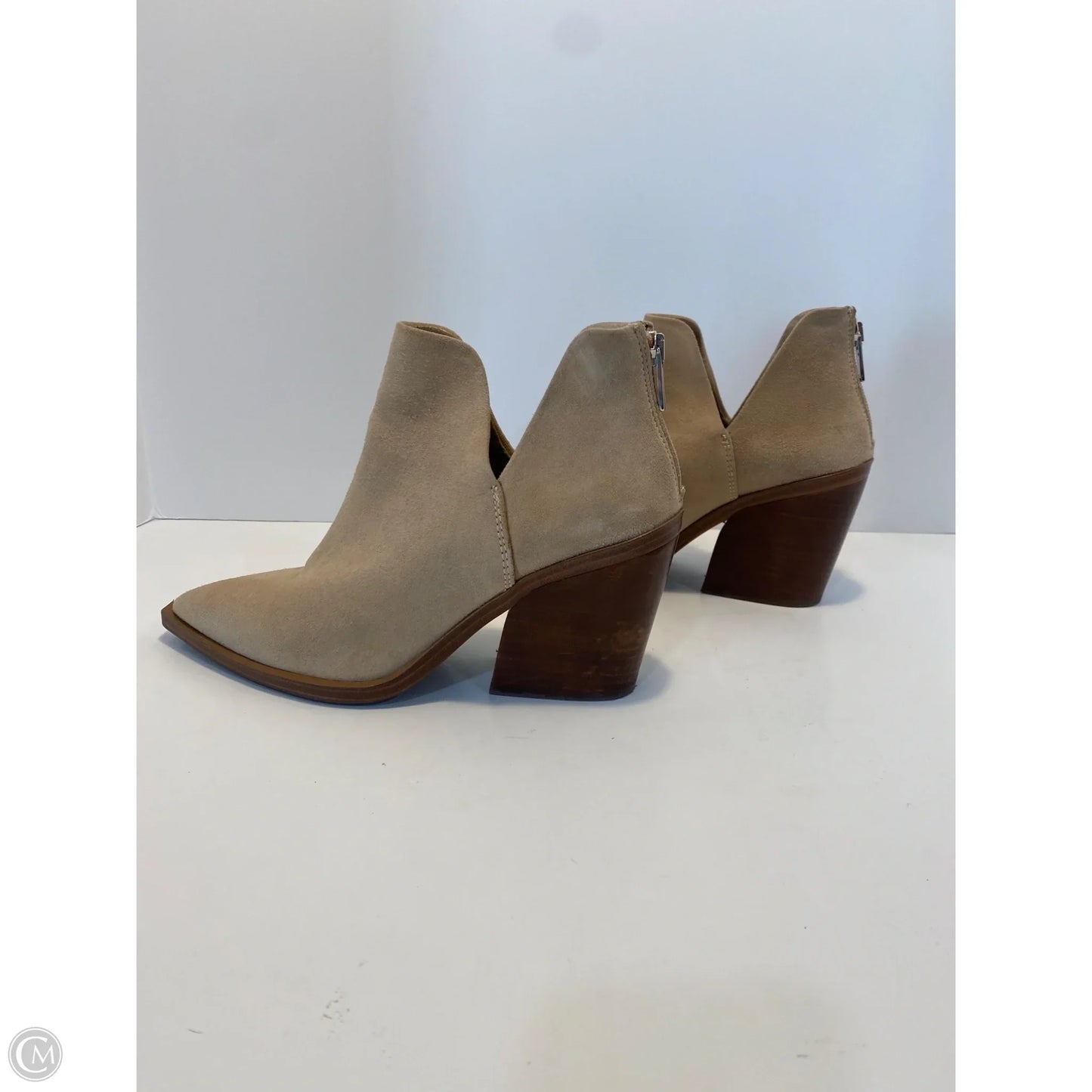 Boots Ankle Heels By Vince Camuto In Tan, Size: 8