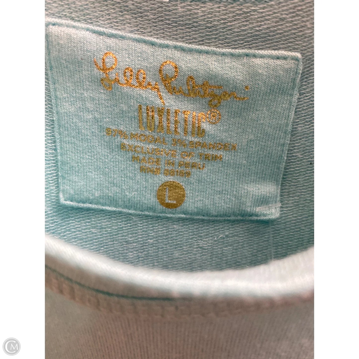 Top Long Sleeve Designer By Lilly Pulitzer In Blue, Size: L