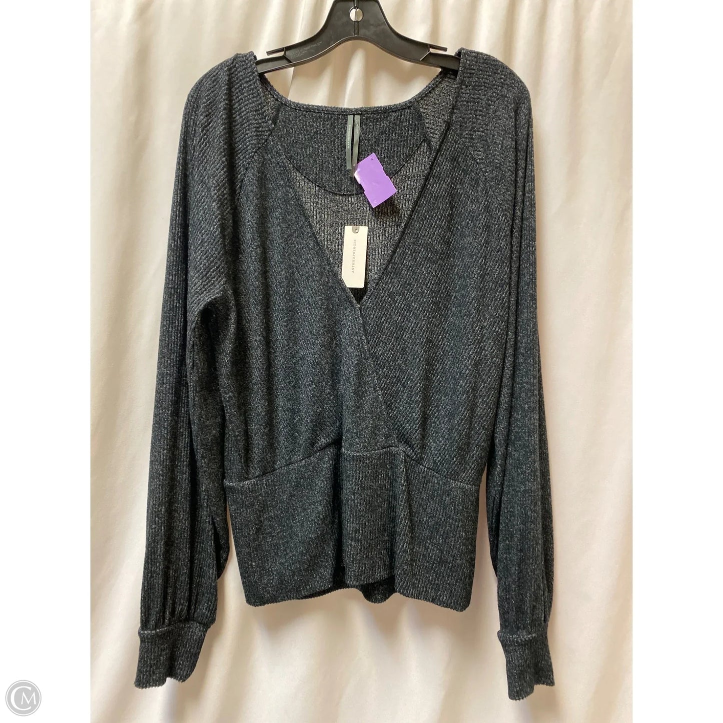 Top Long Sleeve By Anthropologie In Black, Size: Xl