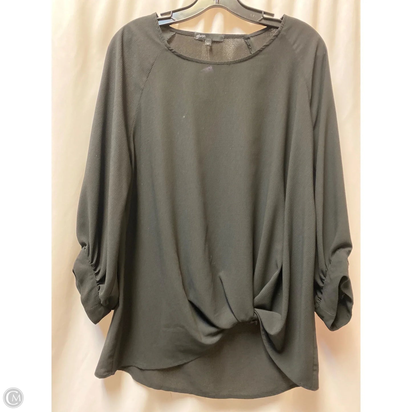 Top Long Sleeve By Gibson In Black, Size: L