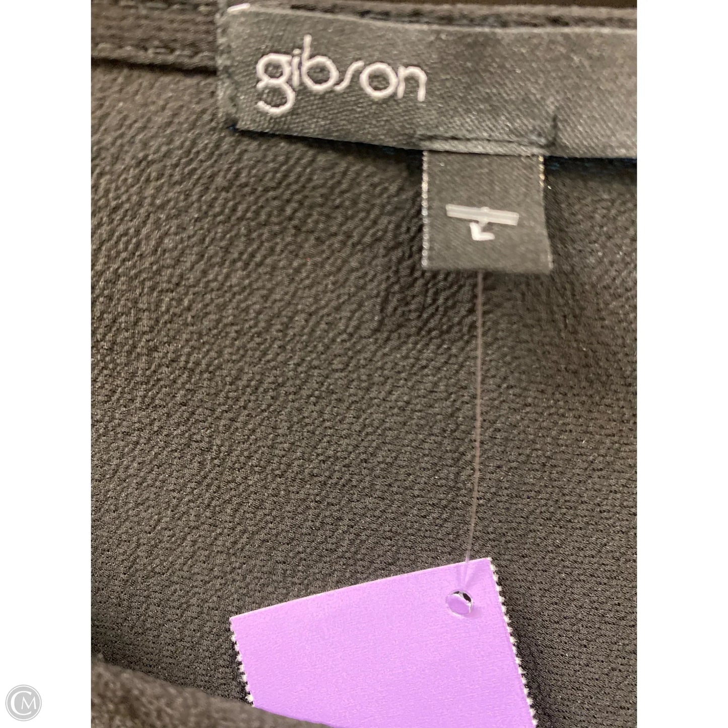 Top Long Sleeve By Gibson In Black, Size: L