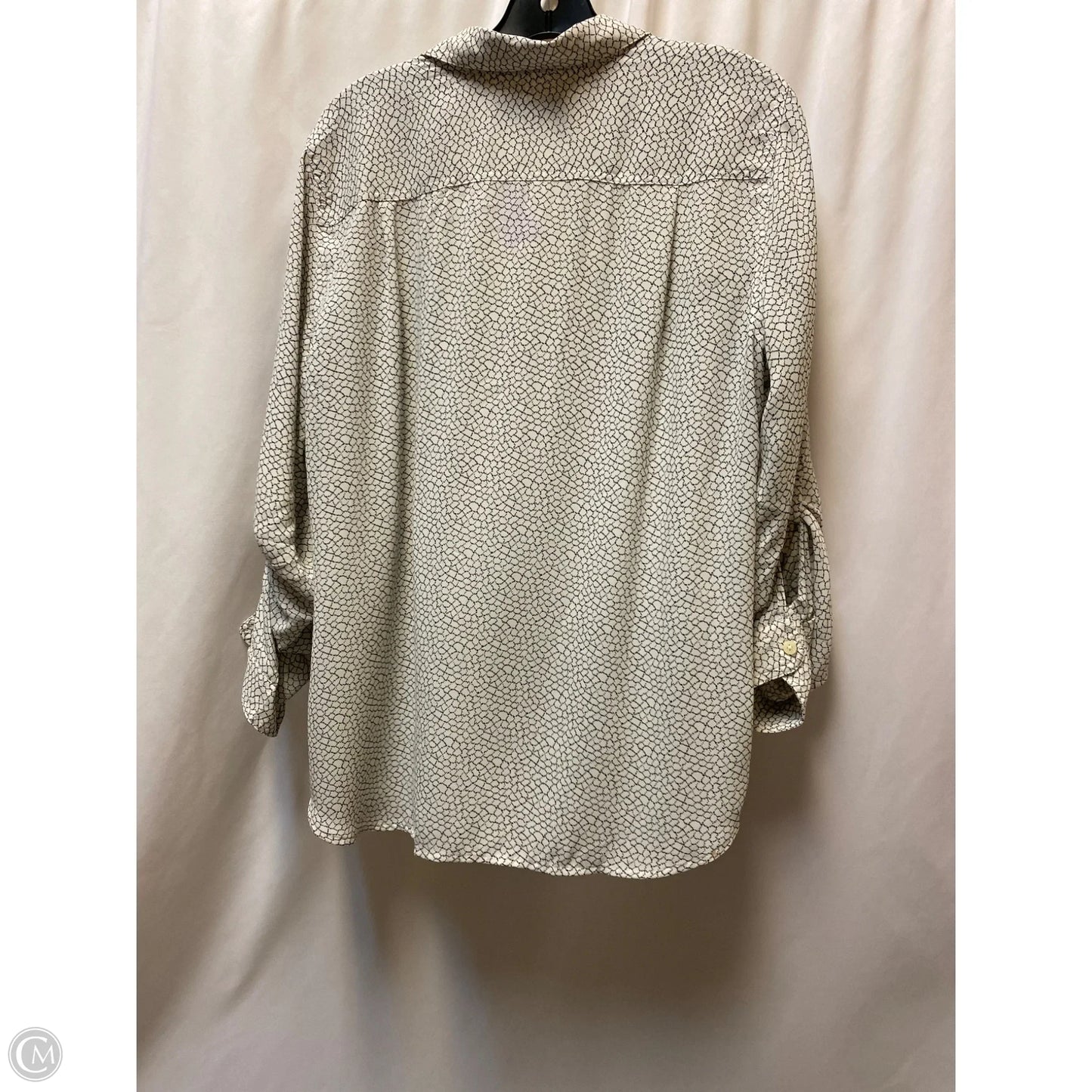 Top Long Sleeve By Loft In White, Size: L