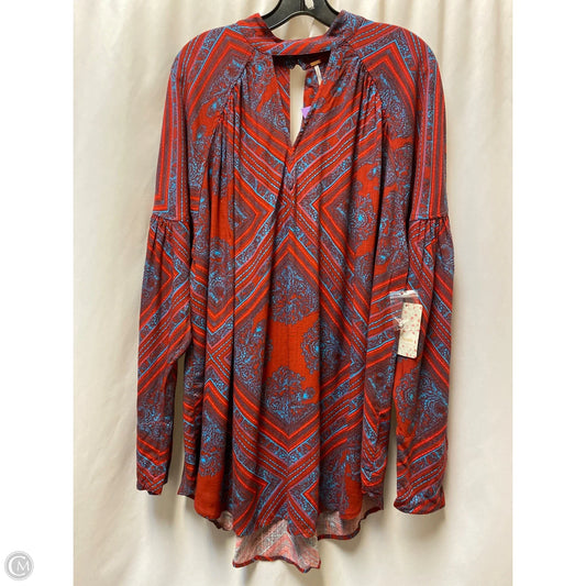 Top Long Sleeve By Free People In Red, Size: L