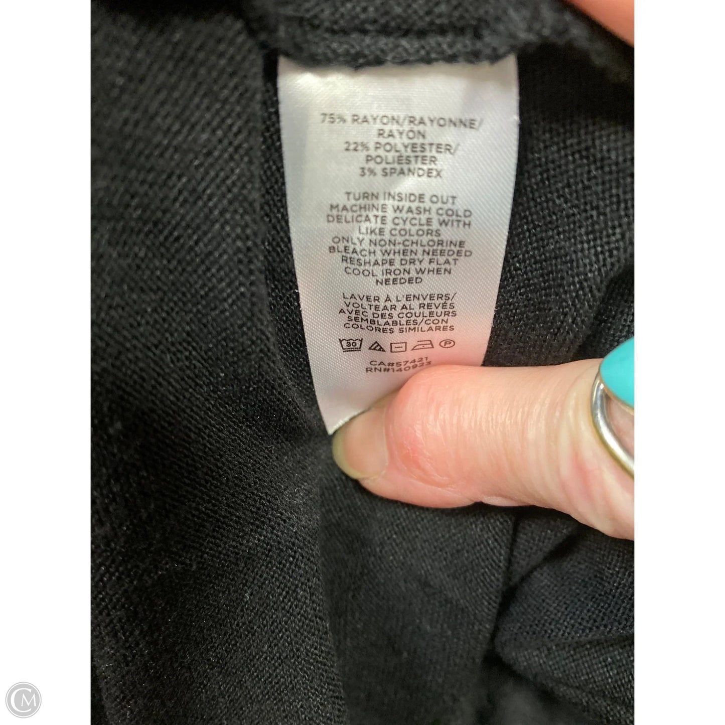 Top Long Sleeve By Loft In Black, Size: L