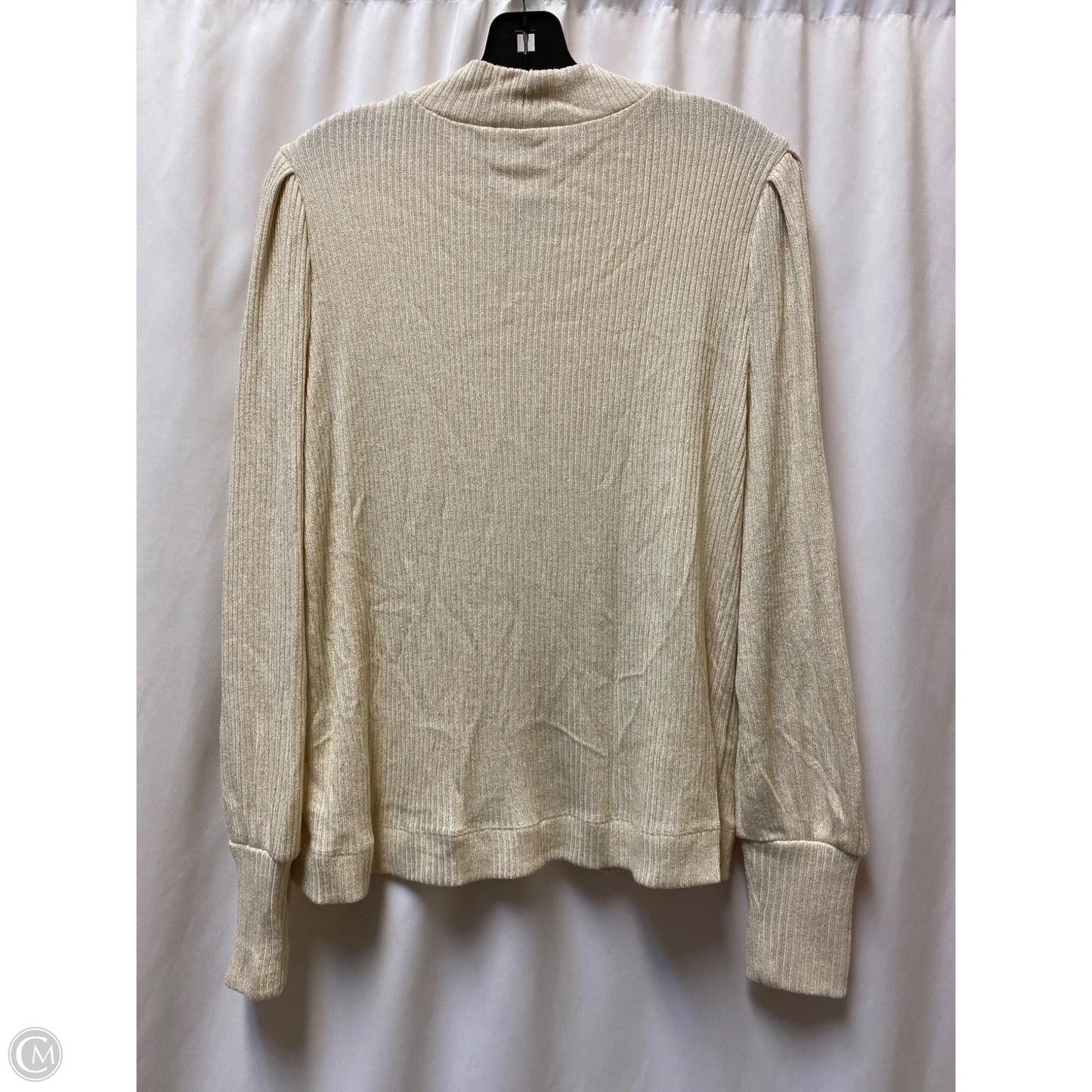 Top Long Sleeve By Loft In Tan, Size: L