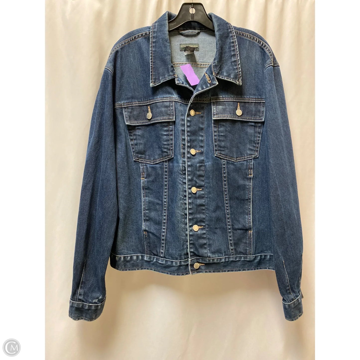 Jacket Denim By Banana Republic In Blue Denim, Size: Xl
