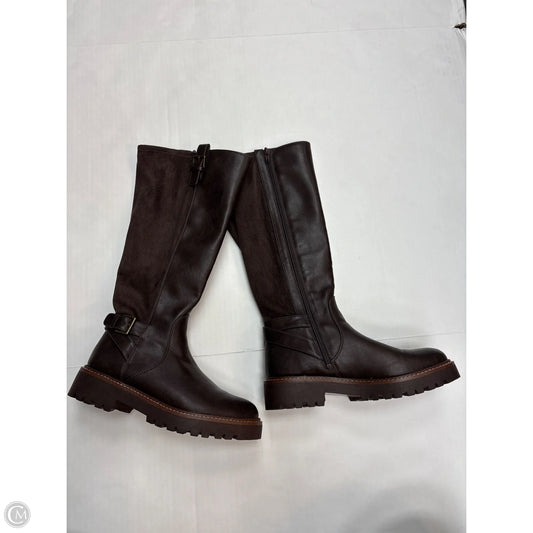 Boots Knee Flats By Northcrest In Brown, Size: 8