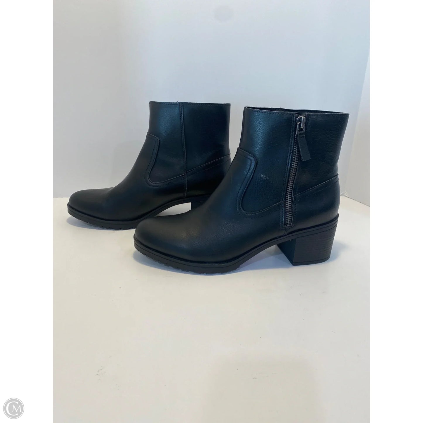 Boots Ankle Heels By Clothes Mentor In Black, Size: 9