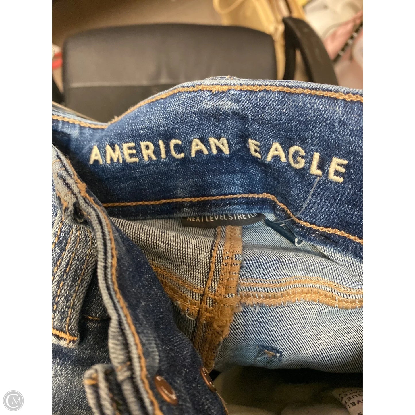 Jeans Skinny By American Eagle In Blue Denim, Size: 0