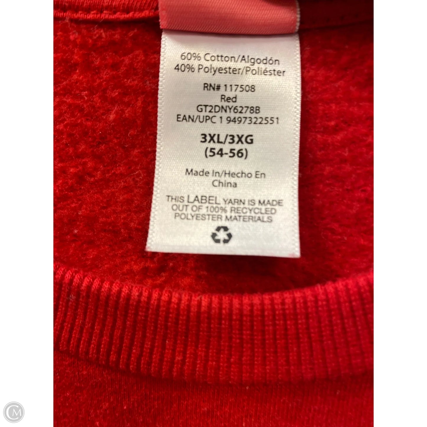 Sweatshirt Crewneck By Disney Store In Red, Size: 3x