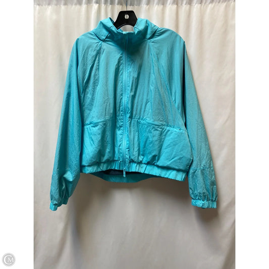 Jacket Windbreaker By Clothes Mentor In Teal, Size: Xxl