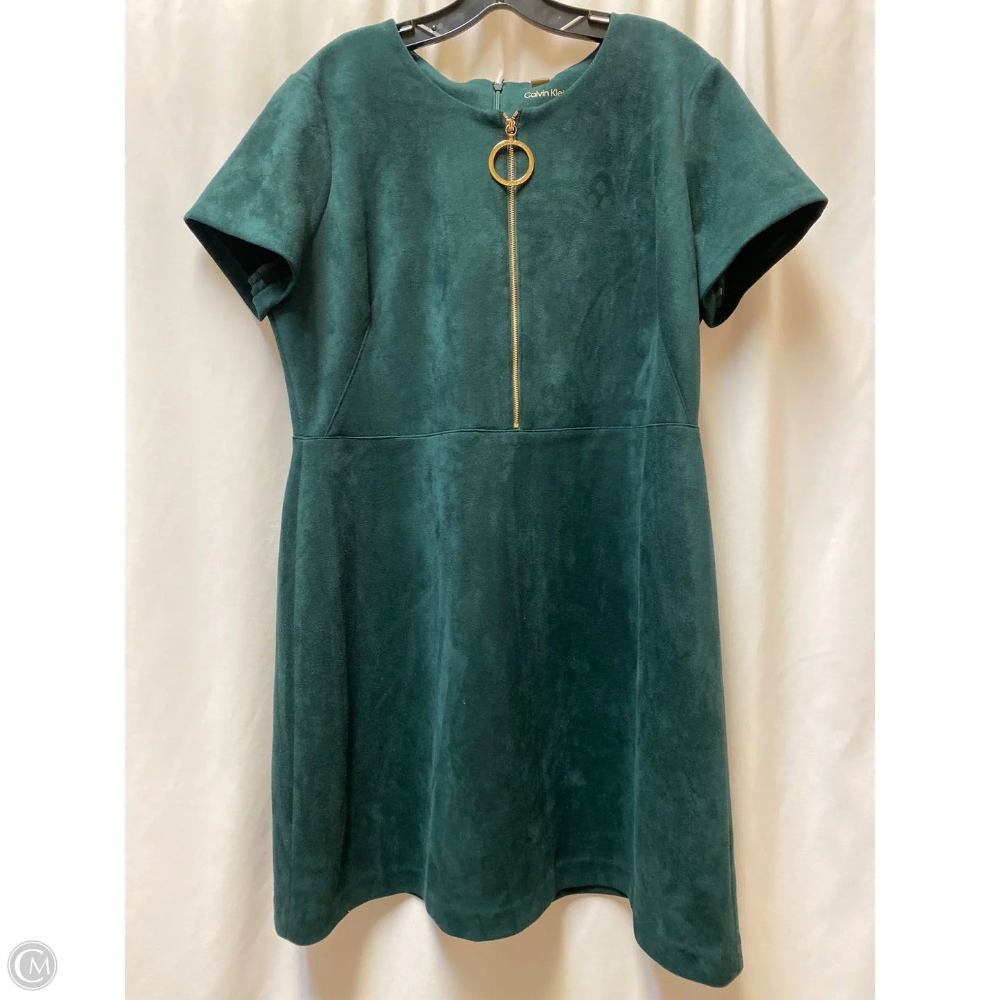Dress Casual Midi By Calvin Klein In Green, Size: Xl