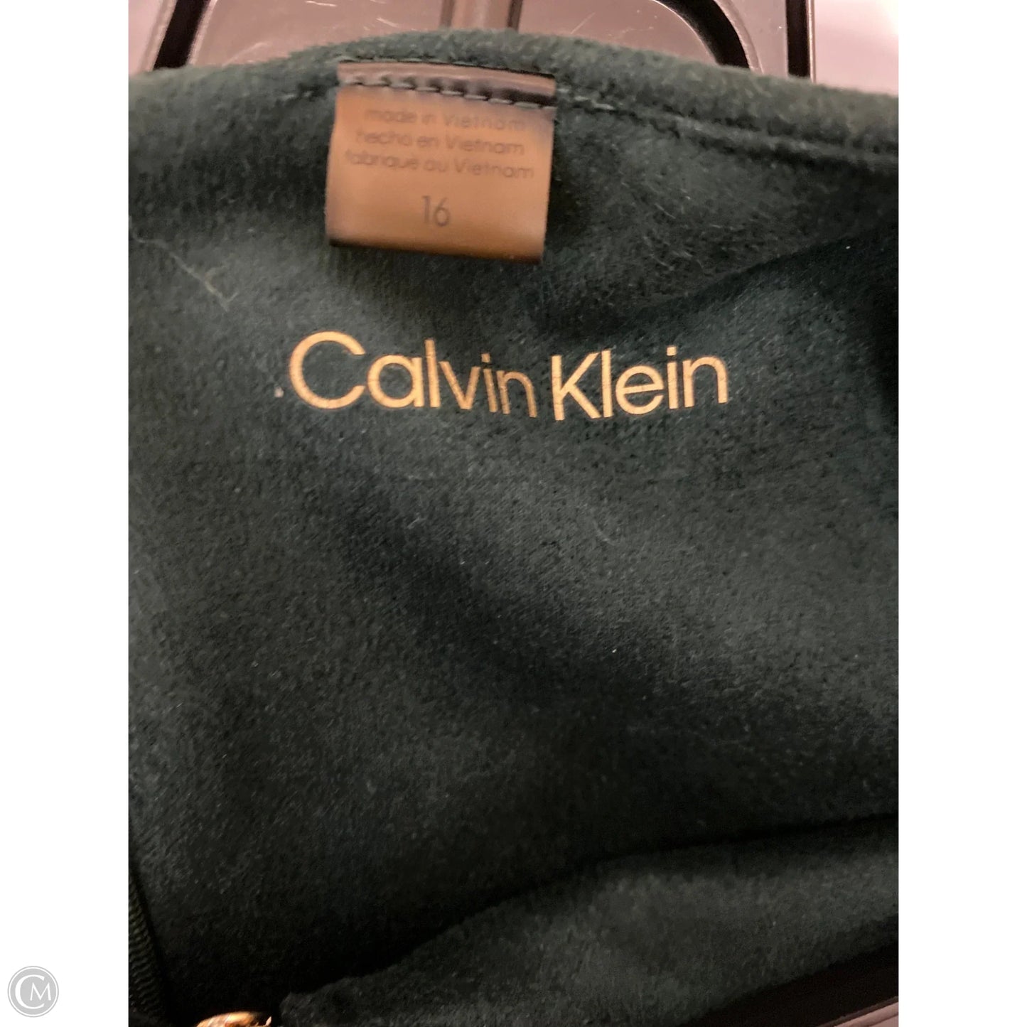 Dress Casual Midi By Calvin Klein In Green, Size: Xl