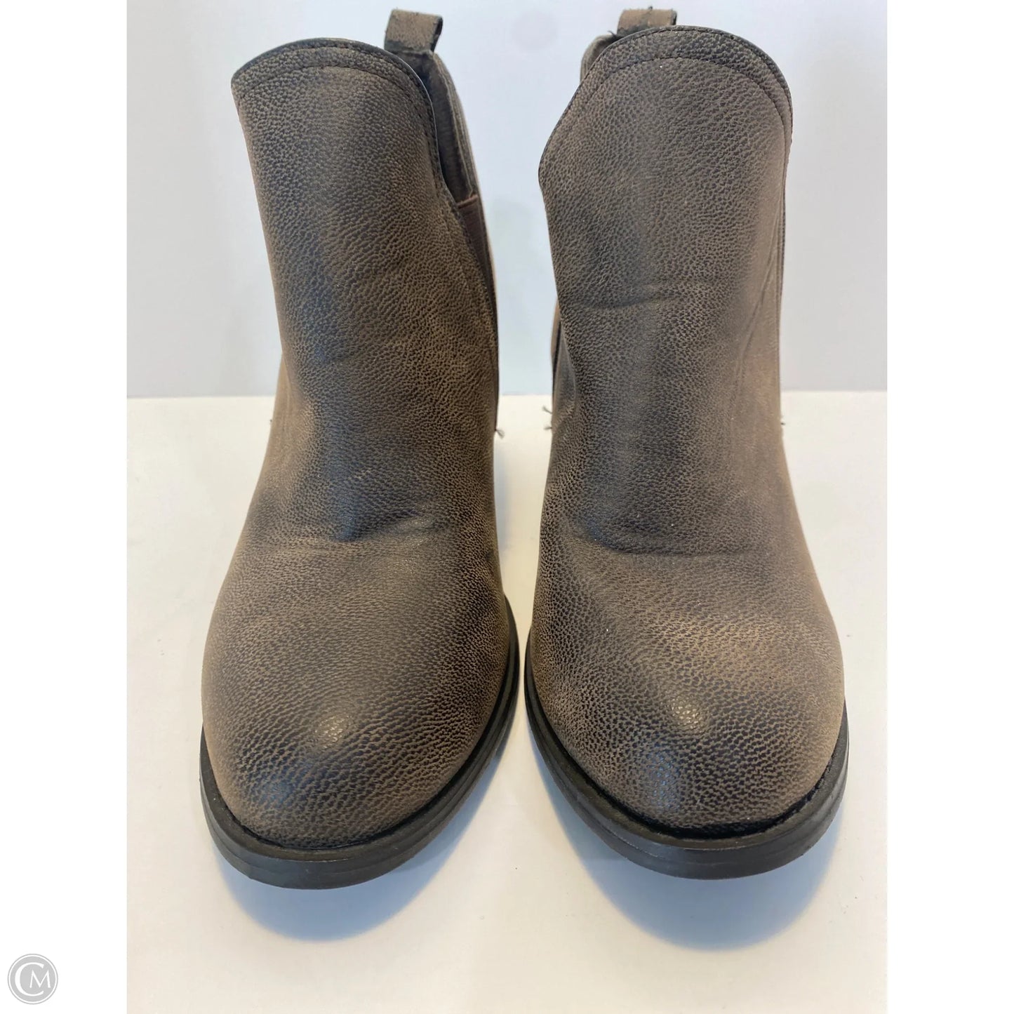 Boots Ankle Heels By Pierre Dumas In Taupe, Size: 8.5