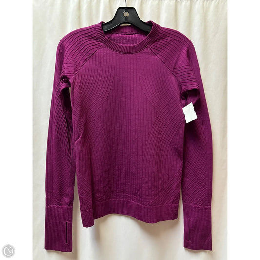 Athletic Top Long Sleeve Crewneck By Lululemon In Purple, Size: M