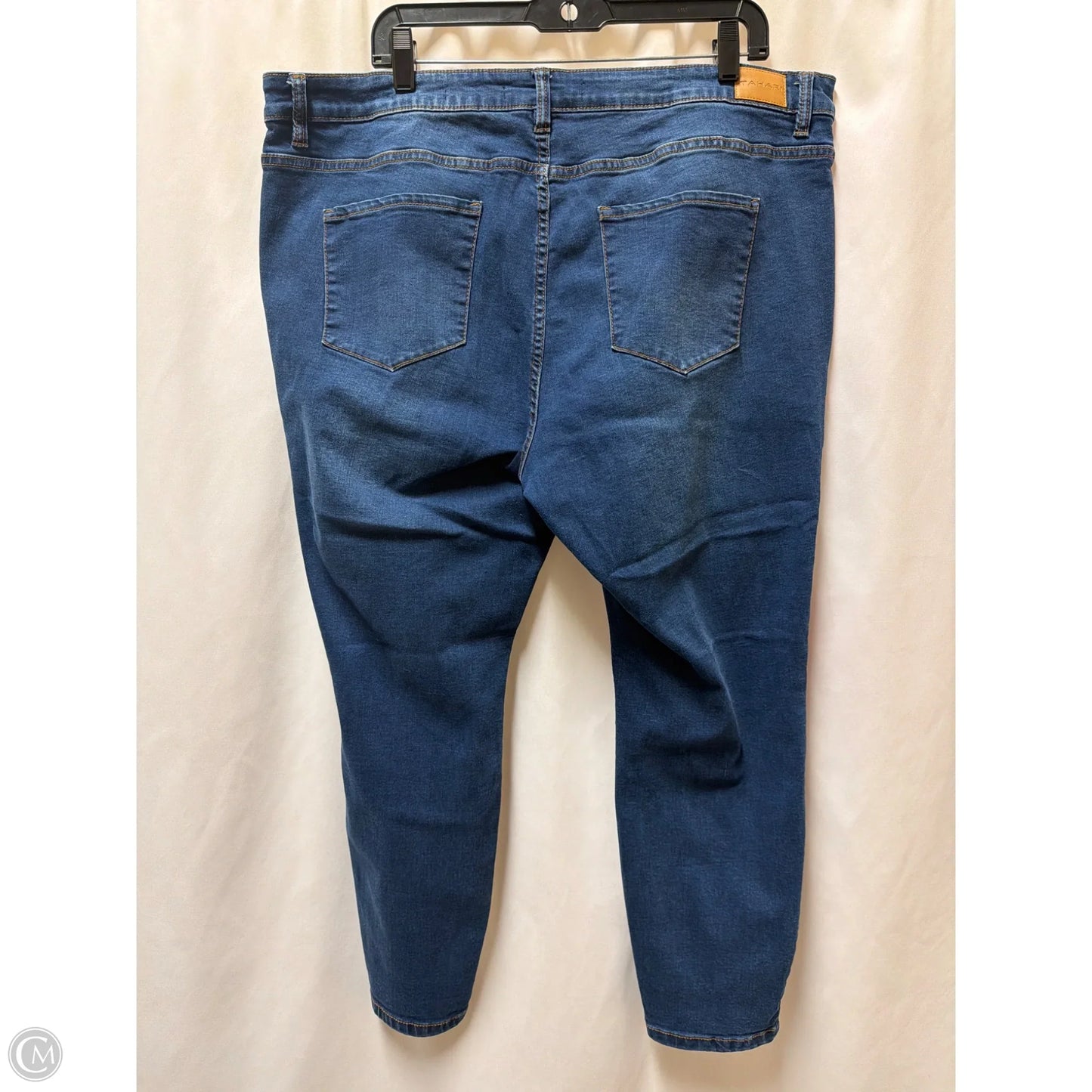 Jeans Skinny By Tahari In Blue Denim, Size: 22