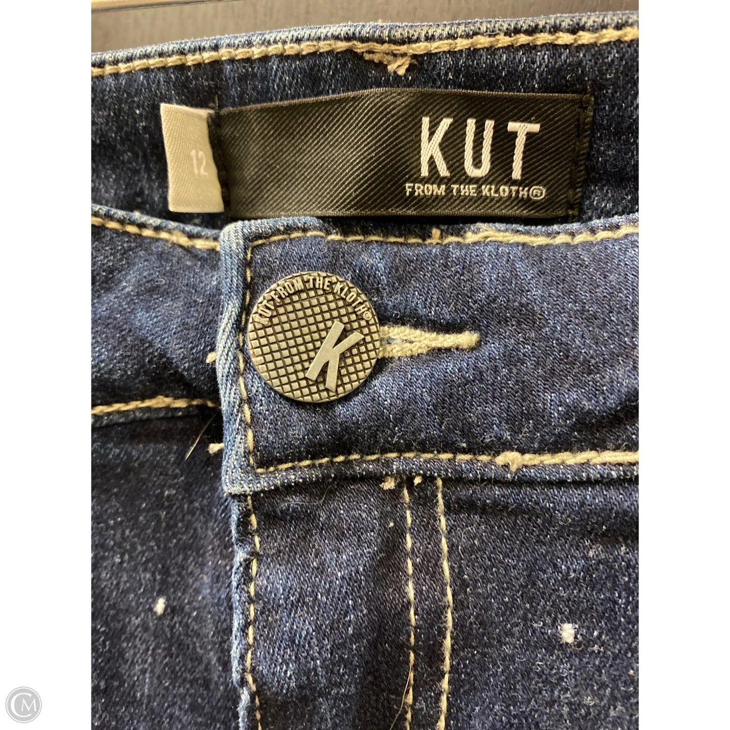 Jeans Straight By Kut In Blue Denim, Size: 12