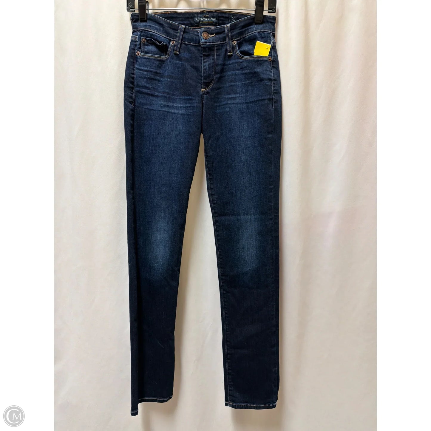Jeans Straight By Lucky Brand In Blue Denim, Size: 10