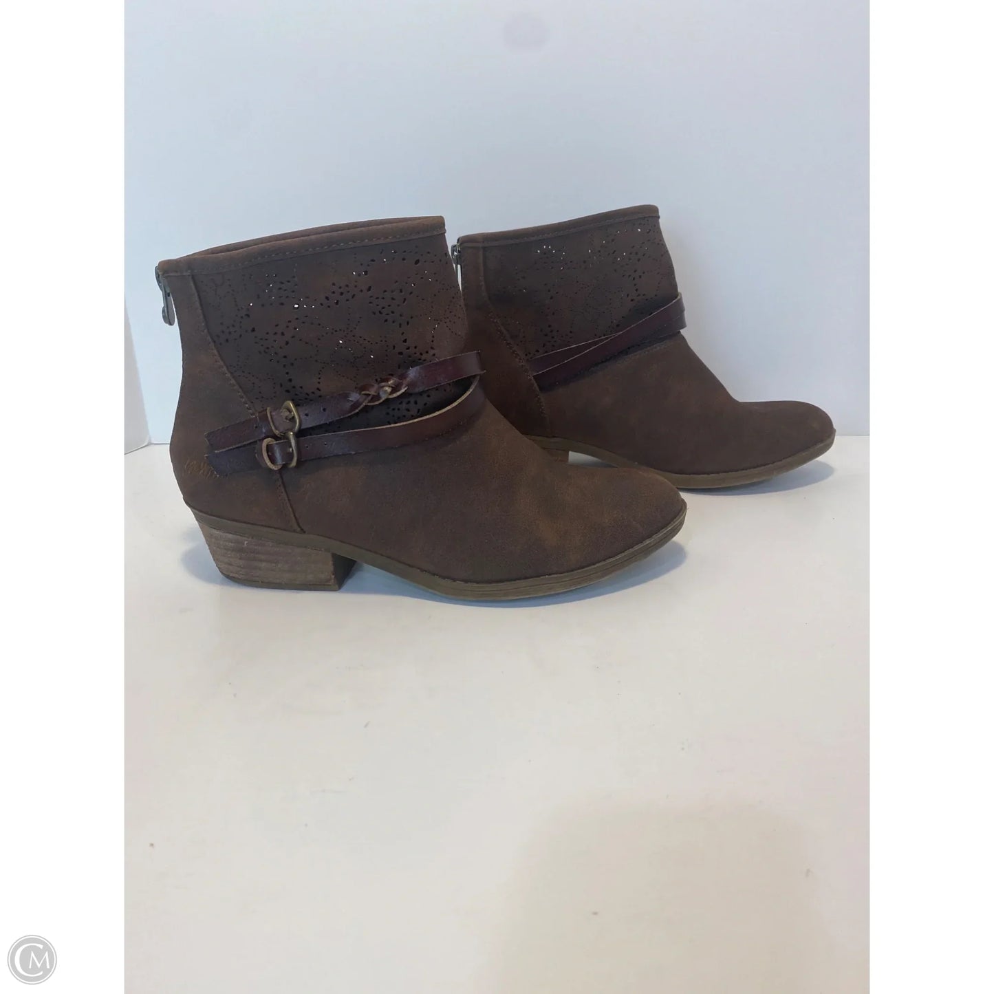 Boots Ankle Heels By Blowfish In Brown, Size: 8