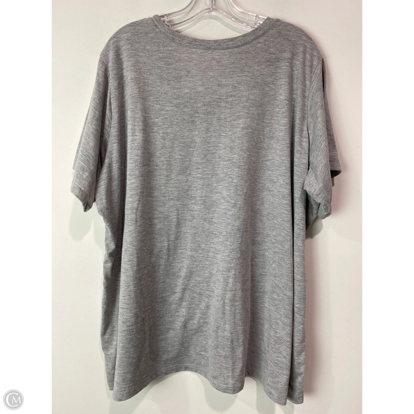Top Short Sleeve By Holiday Time In Grey, Size: 3x