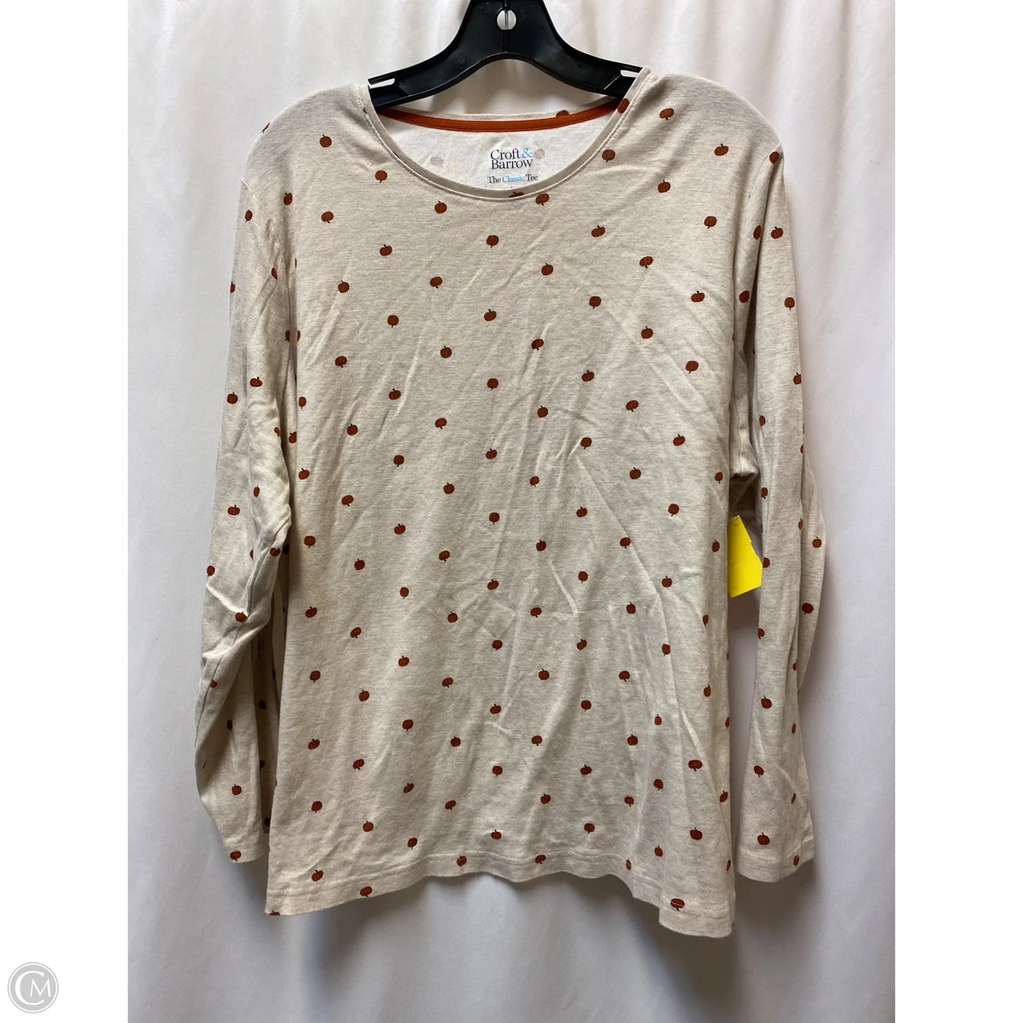 Top Long Sleeve By Croft And Barrow In Orange, Size: 2x