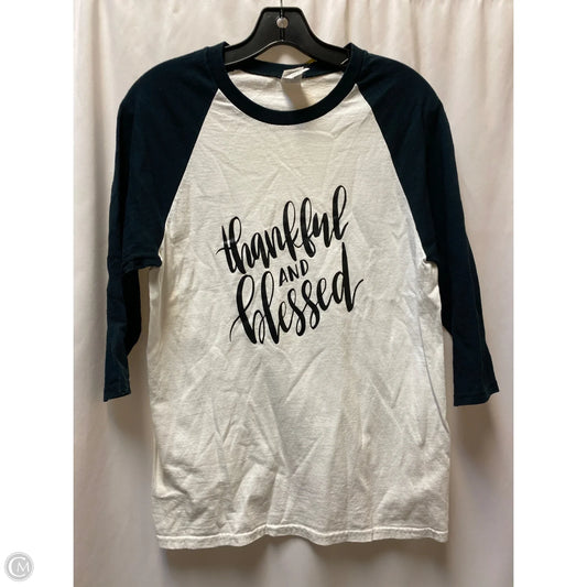 Top 3/4 Sleeve By Gildan In White, Size: S