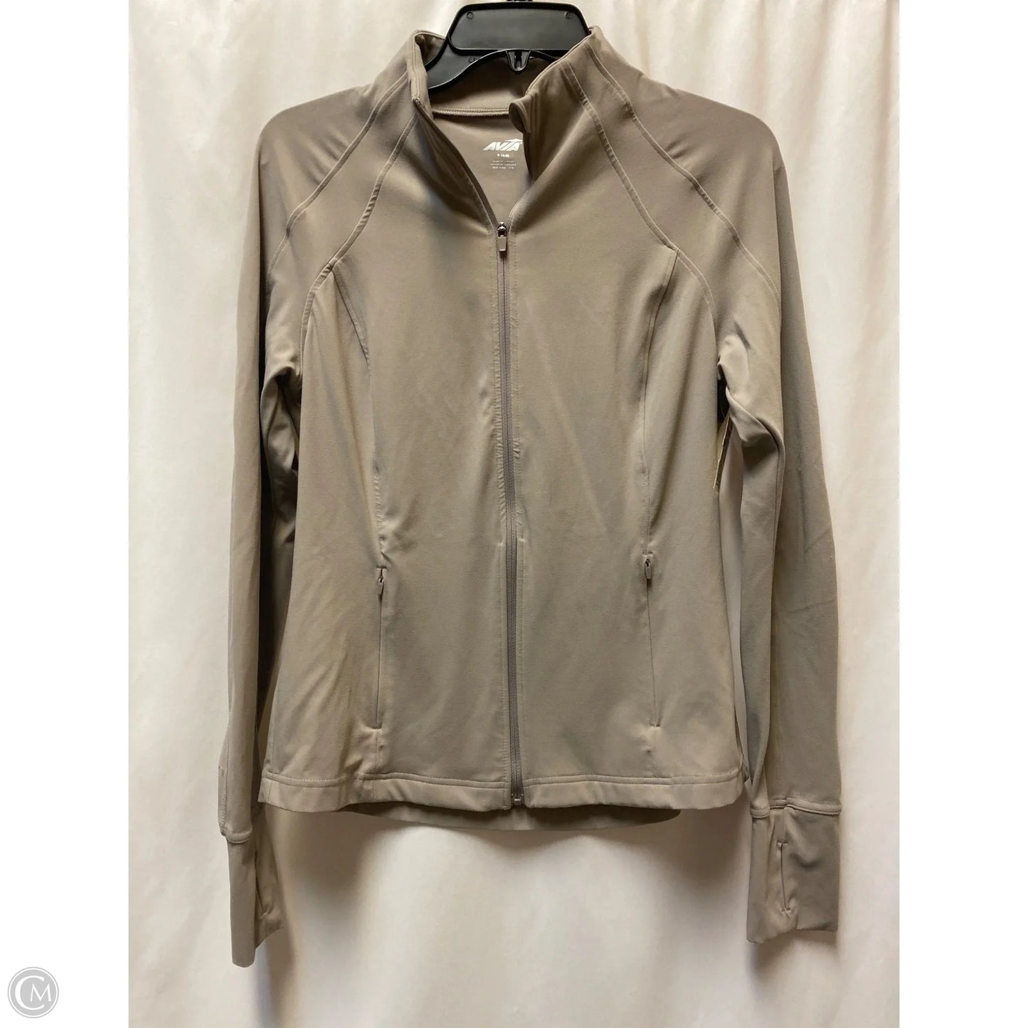 Athletic Top Long Sleeve Crewneck By Avia In Beige, Size: S
