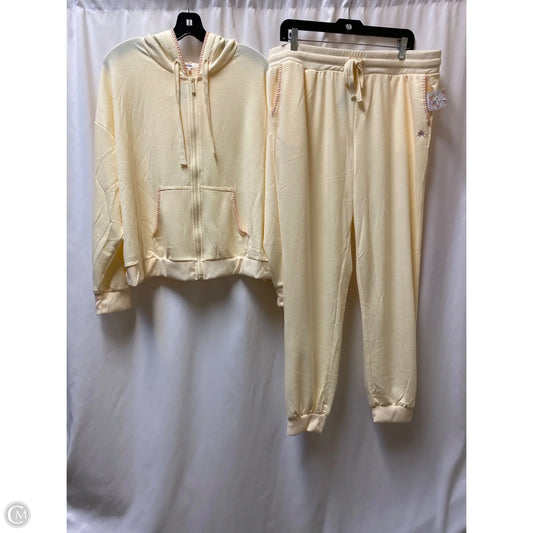Pants Set 2pc By Kensie In Yellow, Size: 1x