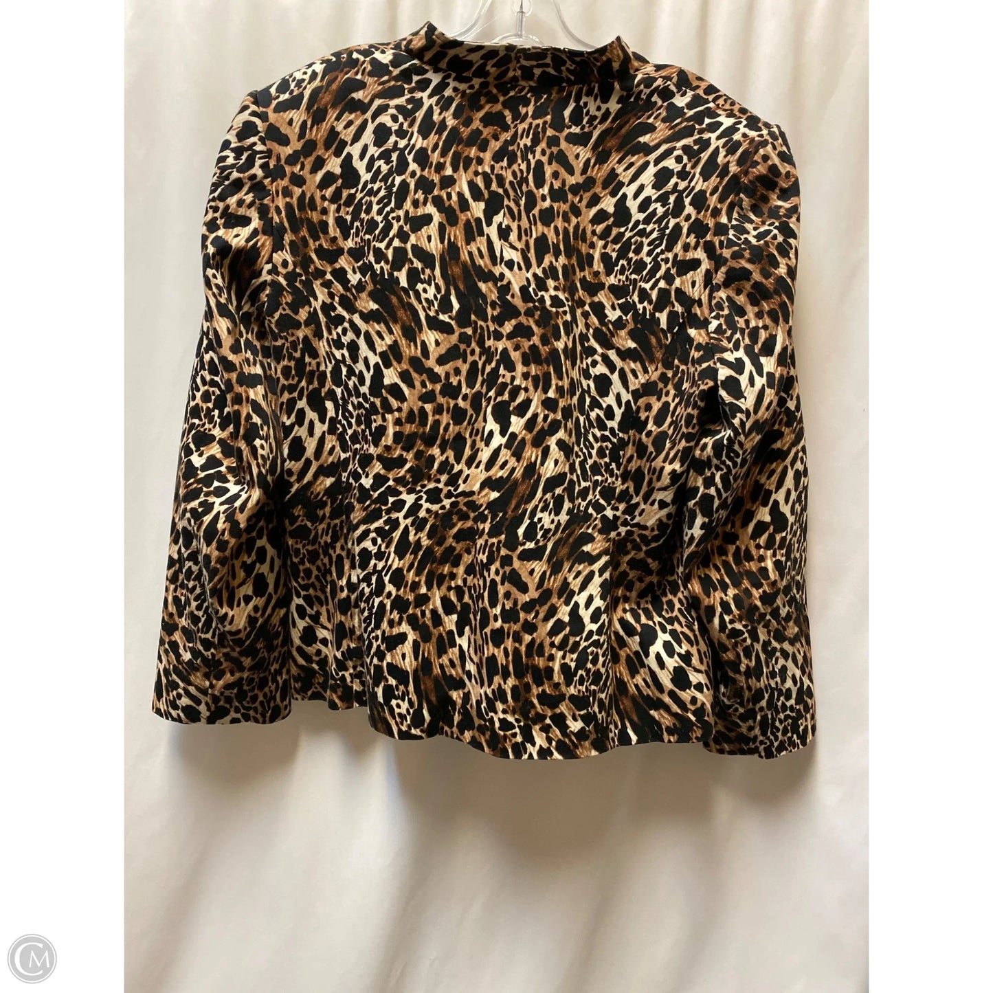 Blazer By Gloria Vanderbilt In Animal Print, Size: Xl