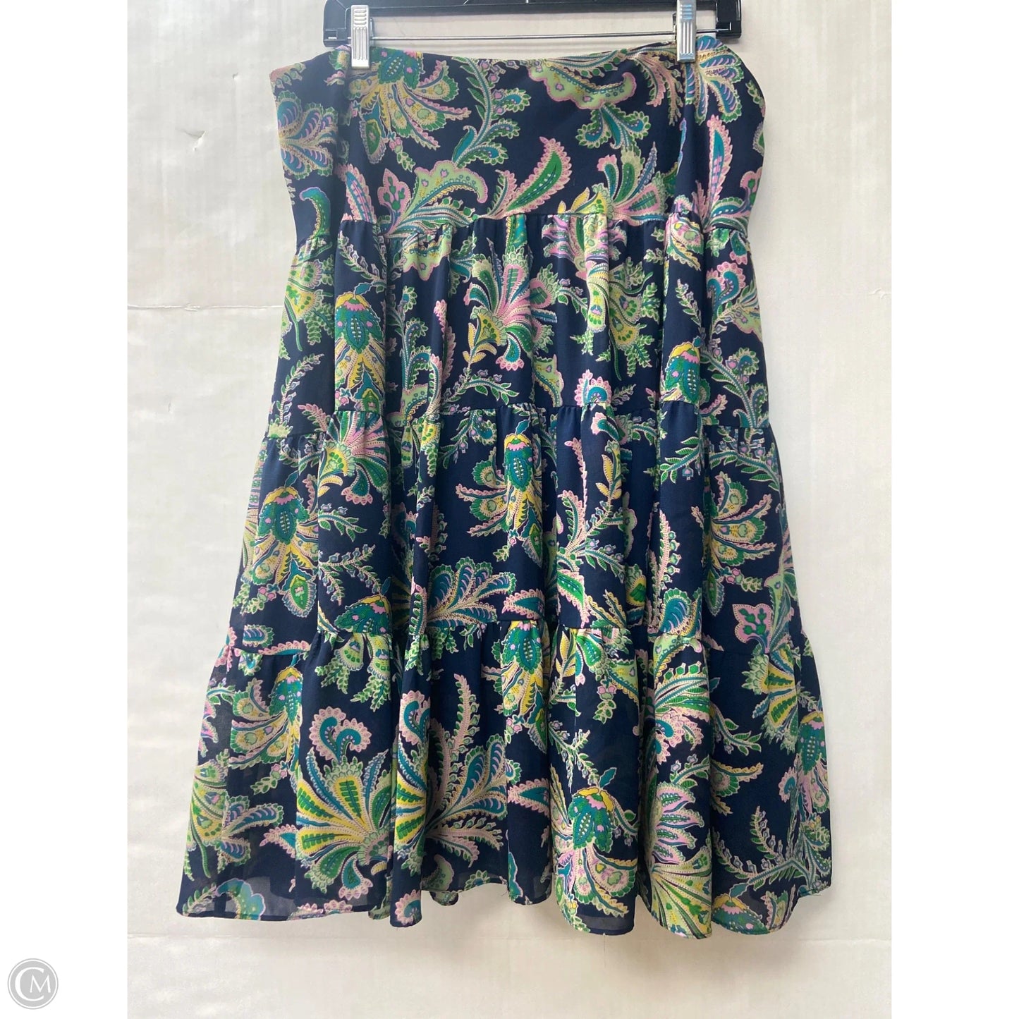 Skirt Midi By Chaps In Navy, Size: Xl