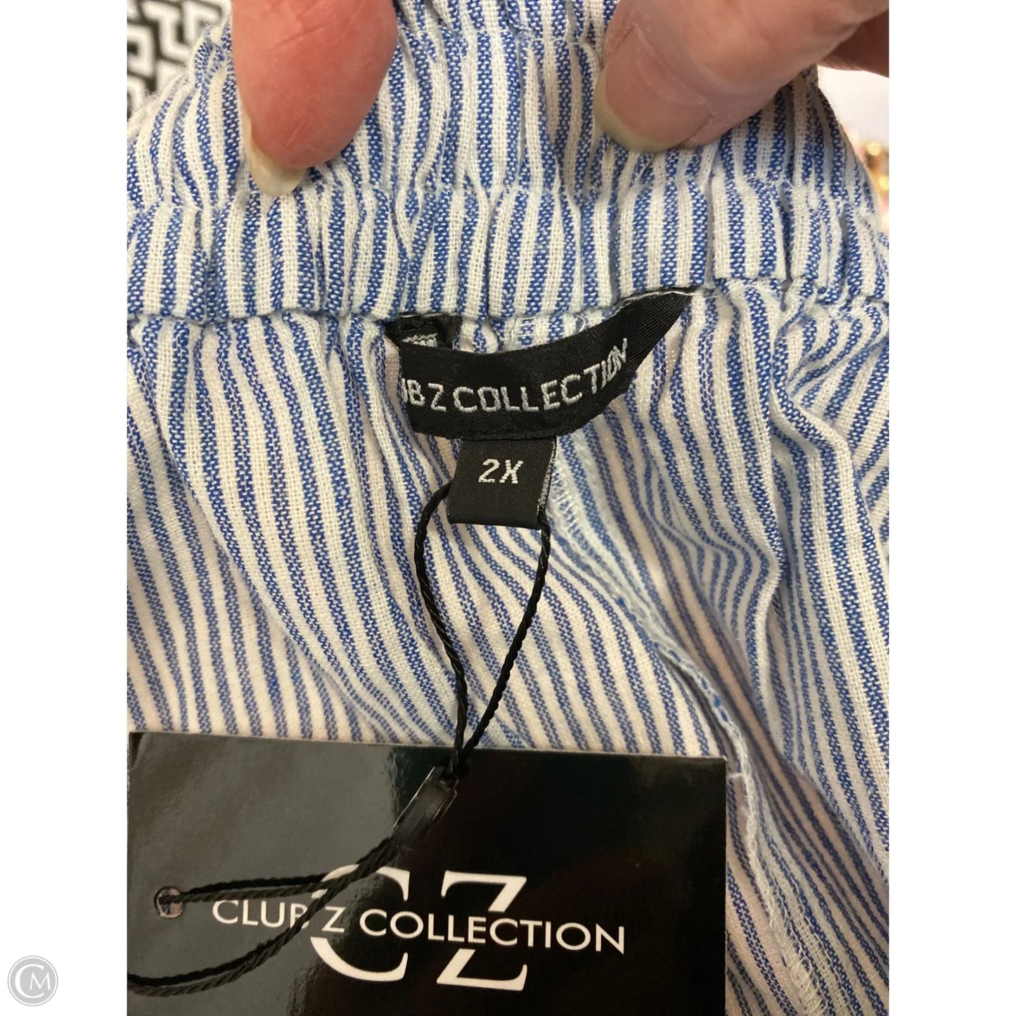 Pants Lounge By Club Z In Blue & White, Size: 2x