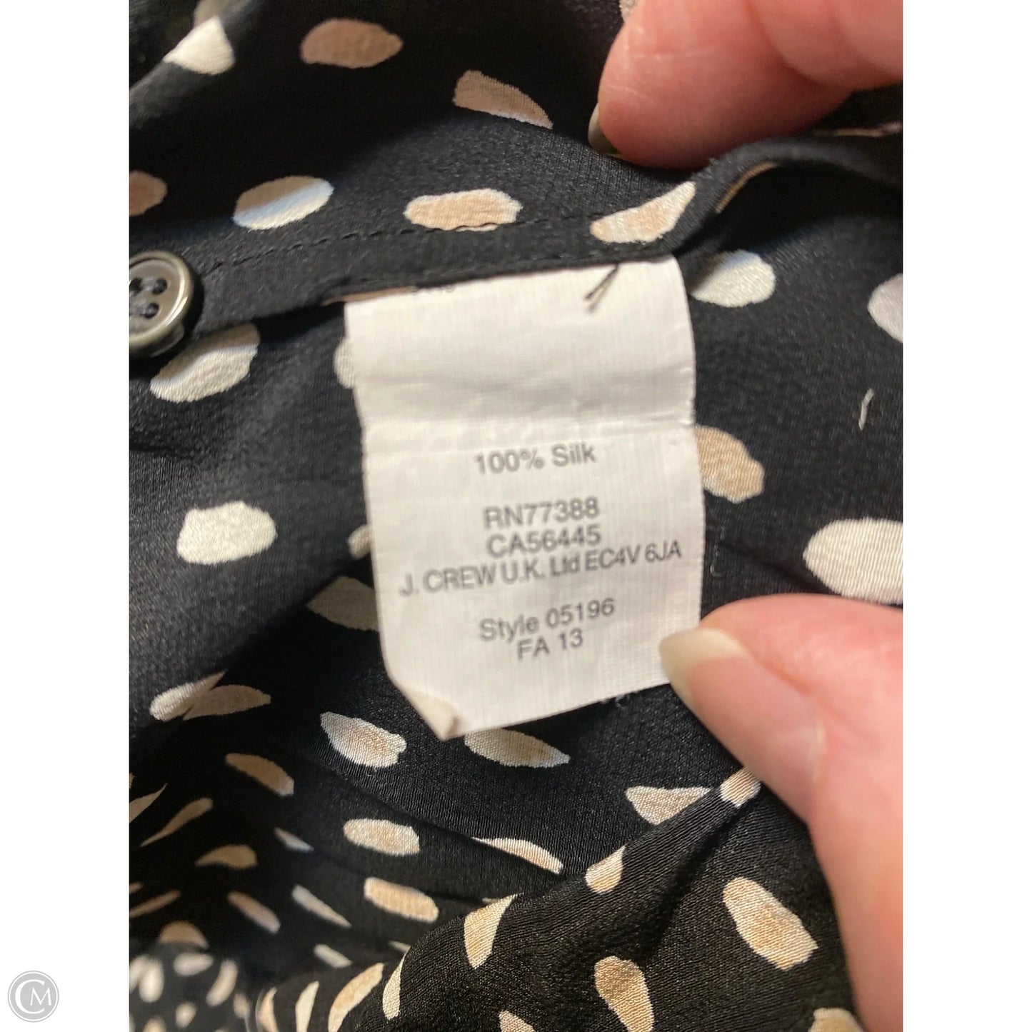 Top Long Sleeve By Madewell In Black, Size: Xs