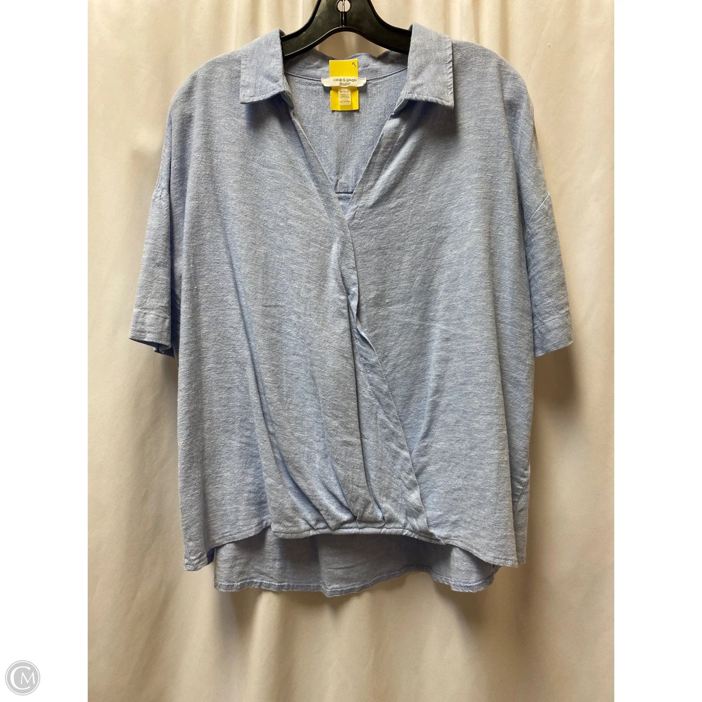 Top Short Sleeve By Cable And Gauge In Blue, Size: Xl