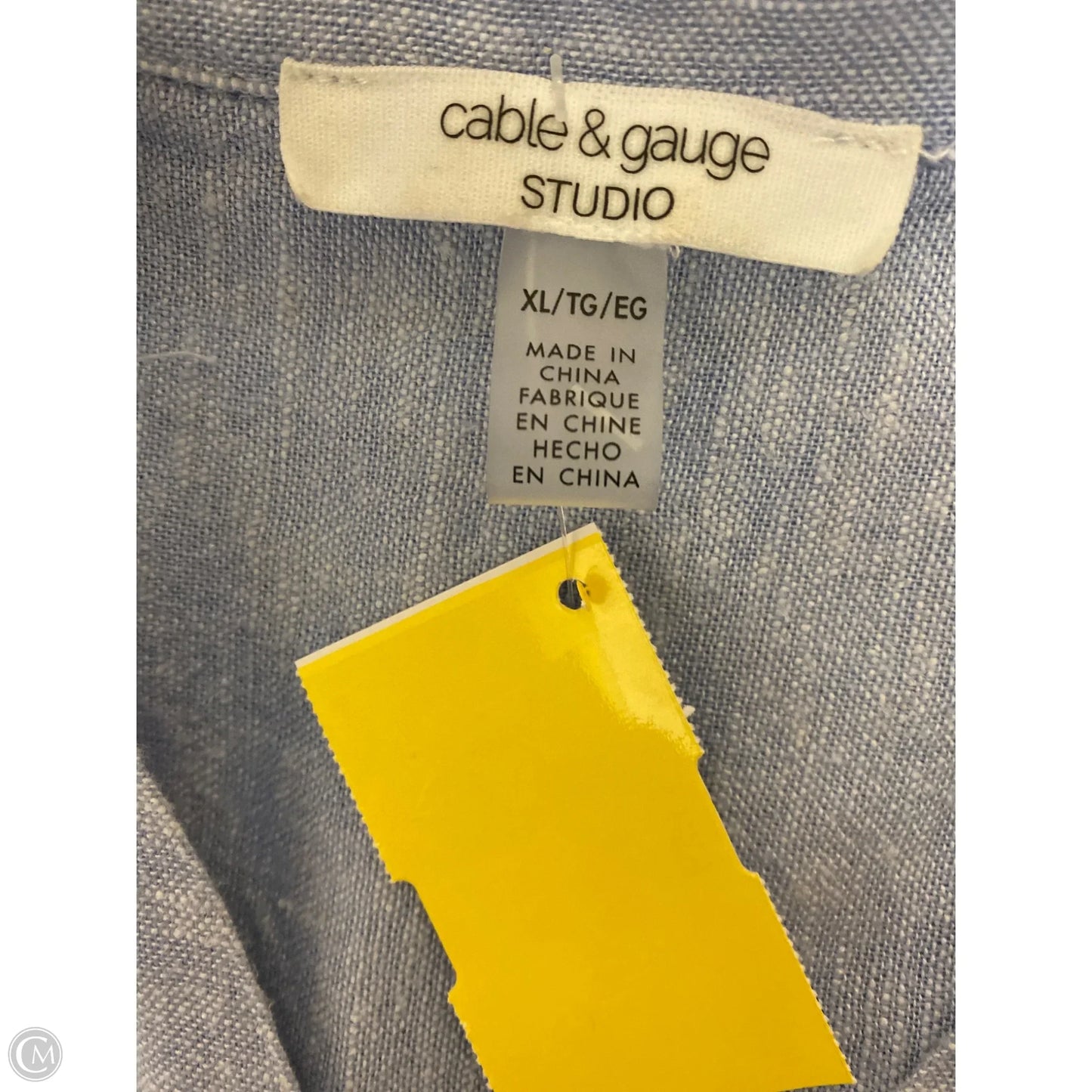 Top Short Sleeve By Cable And Gauge In Blue, Size: Xl