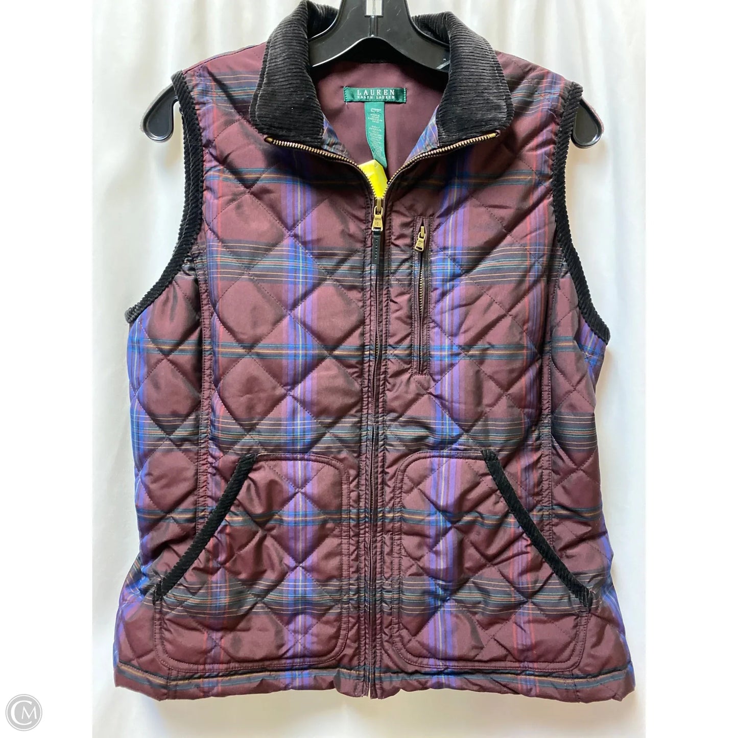 Vest Puffer & Quilted By Ralph Lauren In Maroon, Size: L
